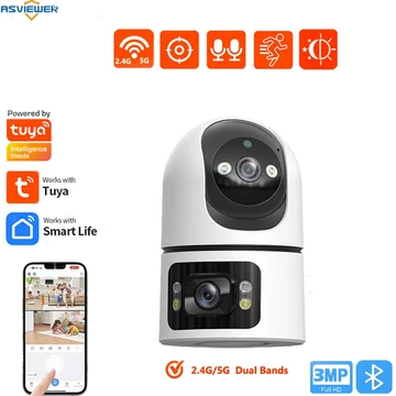 5G WiFi Cuộc Sống Thông Minh Ống Kính Kép IP WiFi Camera Tự Động Theo Dõi Âm Thanh 2 Chiều Camera An Ninh Trong Nhà Cho Nhà Thông Minh