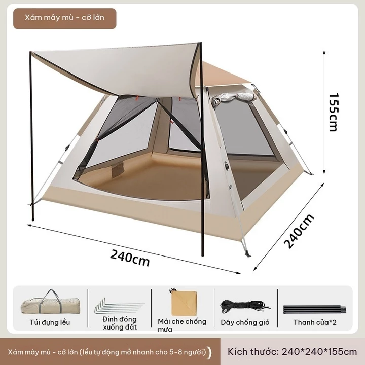 Camping Tent – Water-Resistant – 6