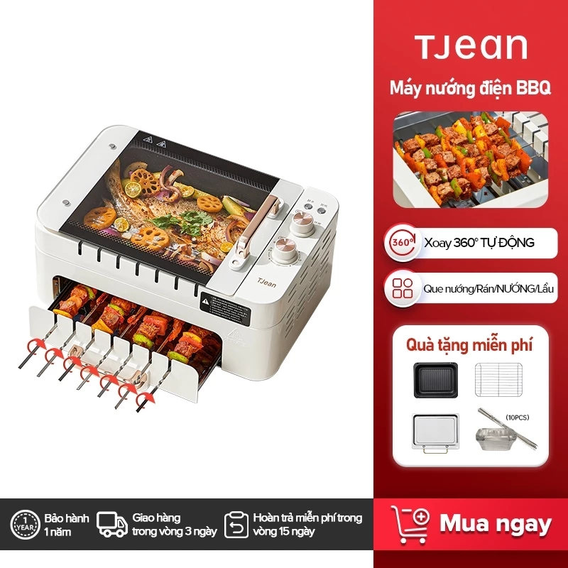 TJean Bếp Nướng Điện Không Khói bếp nướng điện cao cấp đa năng gia đình