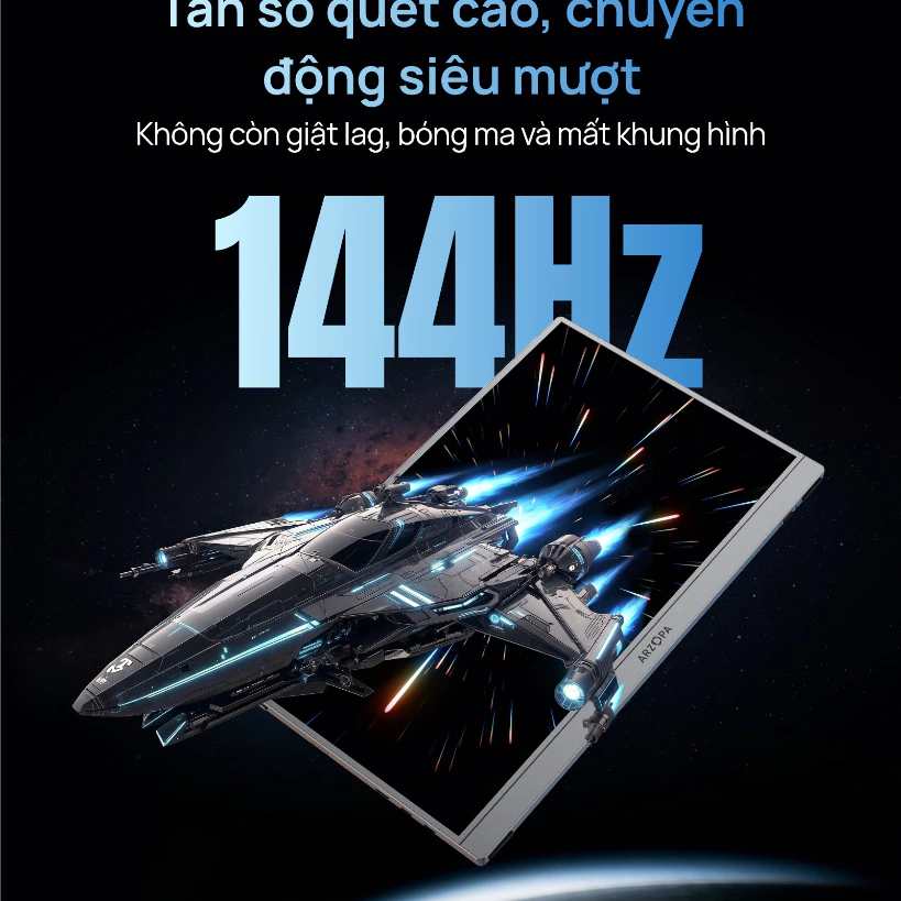 Màn hình chơi game di động ARZOPA 16.1 '' 144Hz, sRGB, 1080P FHD với màn hình máy tính xách tay HDMI HDR cho Switch, PlayStation, Xbox, PS5, Mac