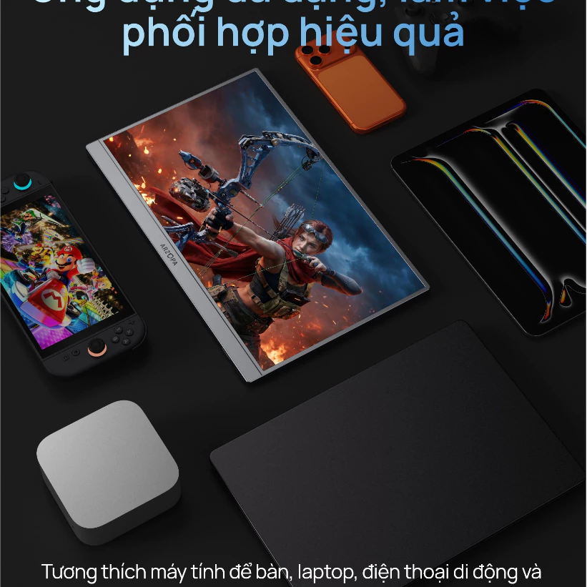 Màn hình chơi game di động ARZOPA 16.1 '' 144Hz, sRGB, 1080P FHD với màn hình máy tính xách tay HDMI HDR cho Switch, PlayStation, Xbox, PS5, Mac