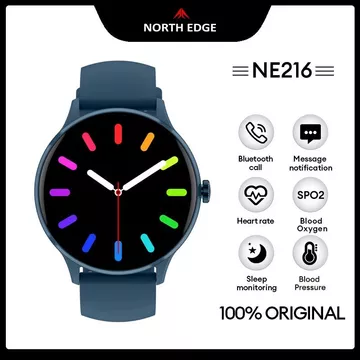 Đồng hồ thông minh thể thao NORTH EDGE NE216 Đồng hồ nam gọi Bluetooth Huyết áp Theo dõi oxy trong máu Theo dõi giấc ngủ Đồng hồ nữ Pedomete IP68 Chống nước