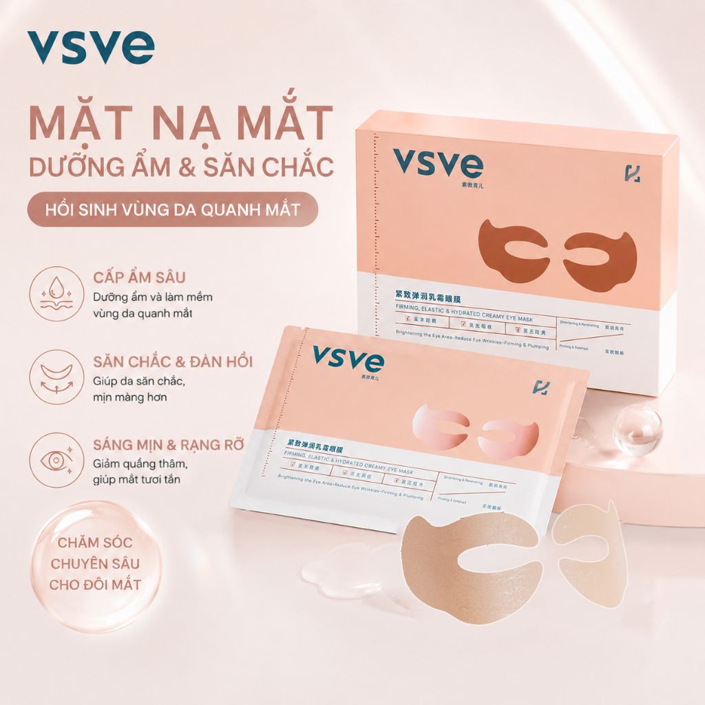 【VSVE】Mặt nạ mắt Làm săn chắc dưỡng ẩm chống nhăn gần mặt nạ kem dưỡng mắt