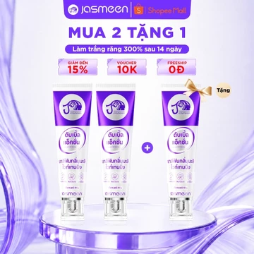 Bộ 3 Kem Đánh Răng Trắng Sáng 3D JASMEEN - Trắng Răng Sau 1 Lần Chải 100g/ tuýp