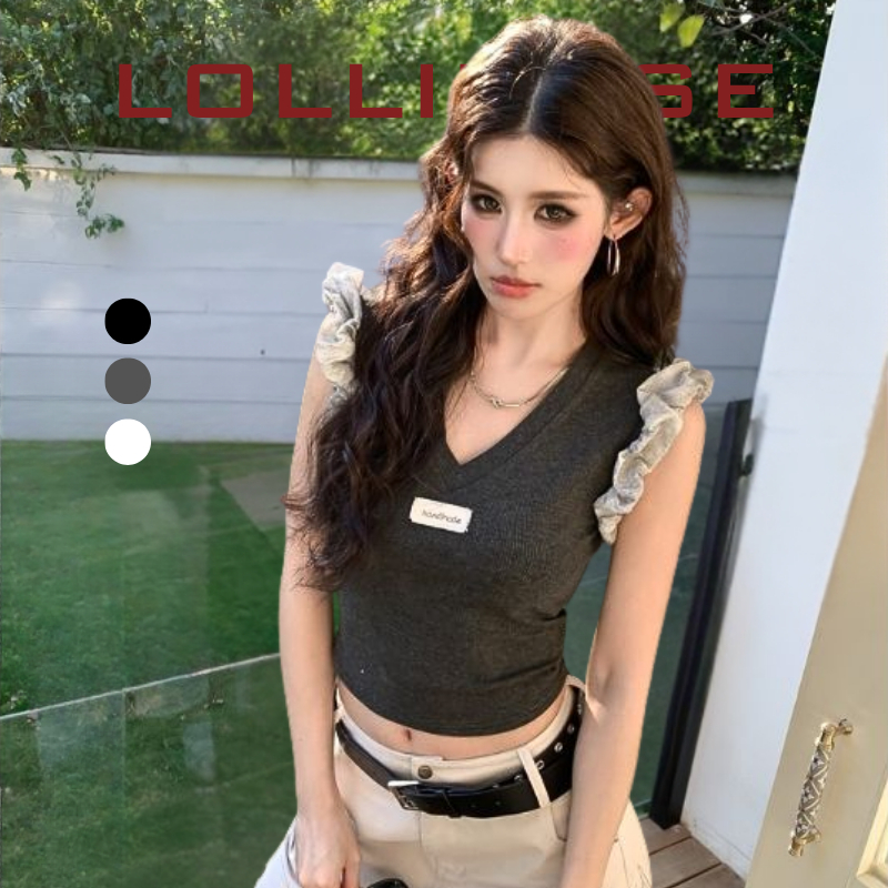 [Free Size]áo thun nữ Mùa Hè Hot Girl Cổ Chữ V áo kiểu nữ không tay 2026