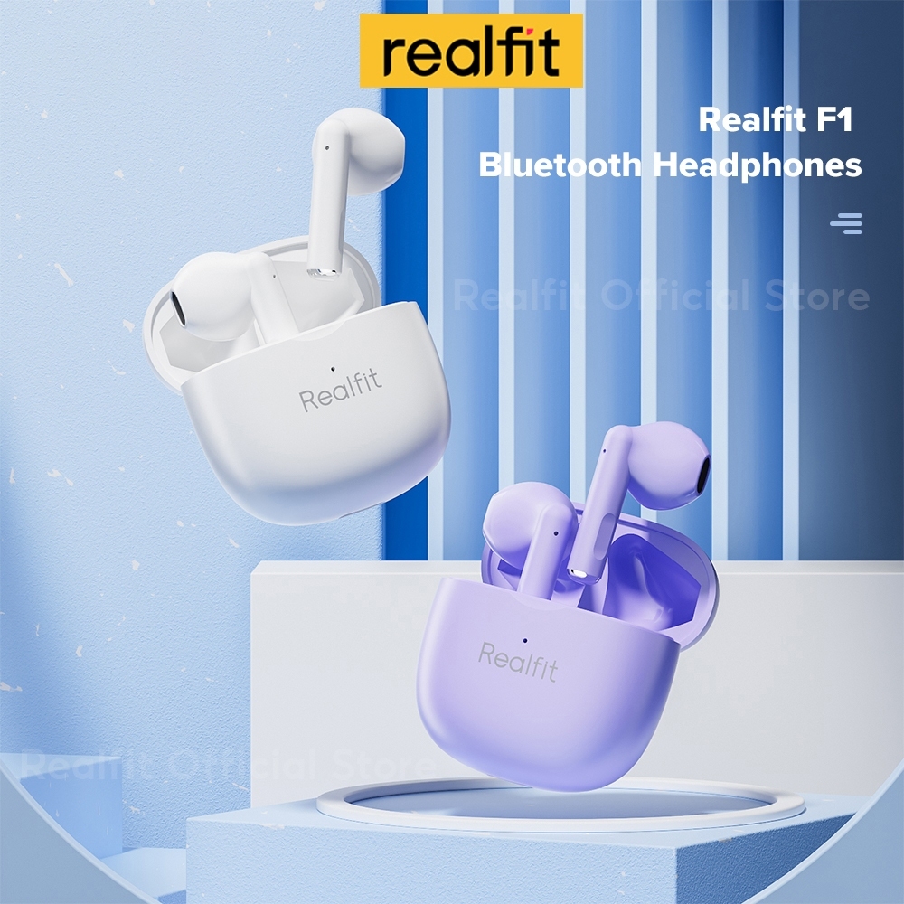 Tai nghe Bluetooth Realfit F1 Tai nghe không dây chất lượng HIFI với micrô Bluetooth 5.3 Super Bass