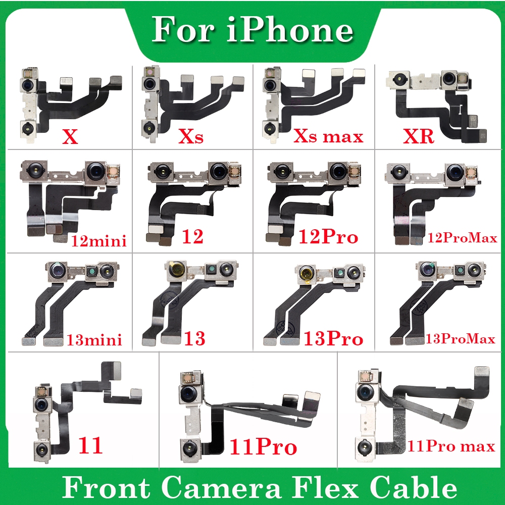 1 Cái Cho iPhone 11 12 13 X XR XS Pro max 12 13 mini 7 8 Plus Cảm Biến Camera Trước Gần Đối Mặt Với Máy Ảnh Nhỏ Cáp Mềm Thương Hiệu Linh Kiện Thay Thế Không Face ID