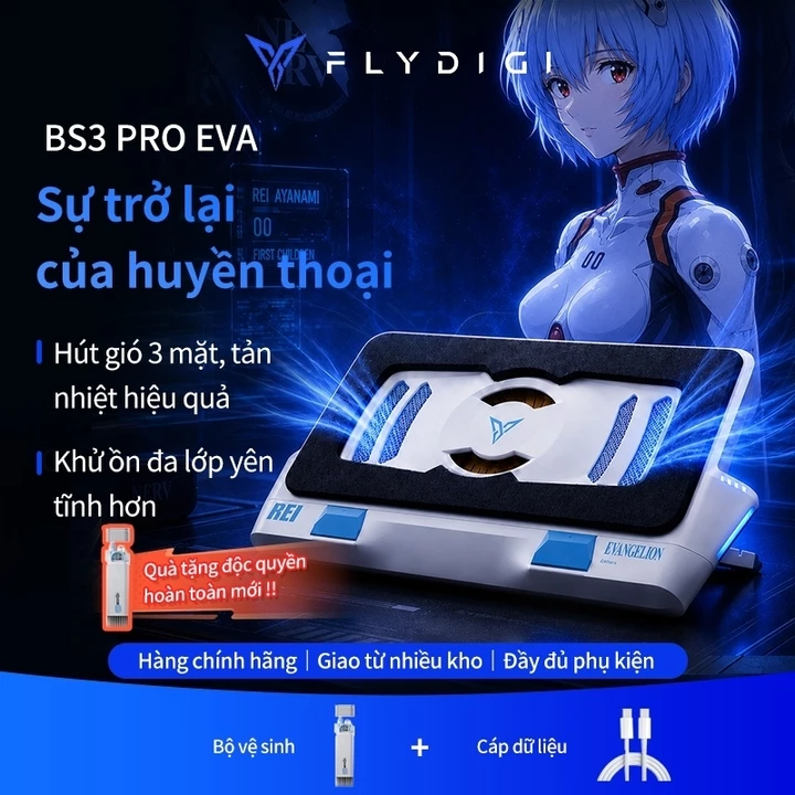 BH 12 tháng, Flydigi BS3 Pro EVA- Đế tản nhiệt laptop，Tản nhiệt hiệu quả, giảm ồn đa tầng