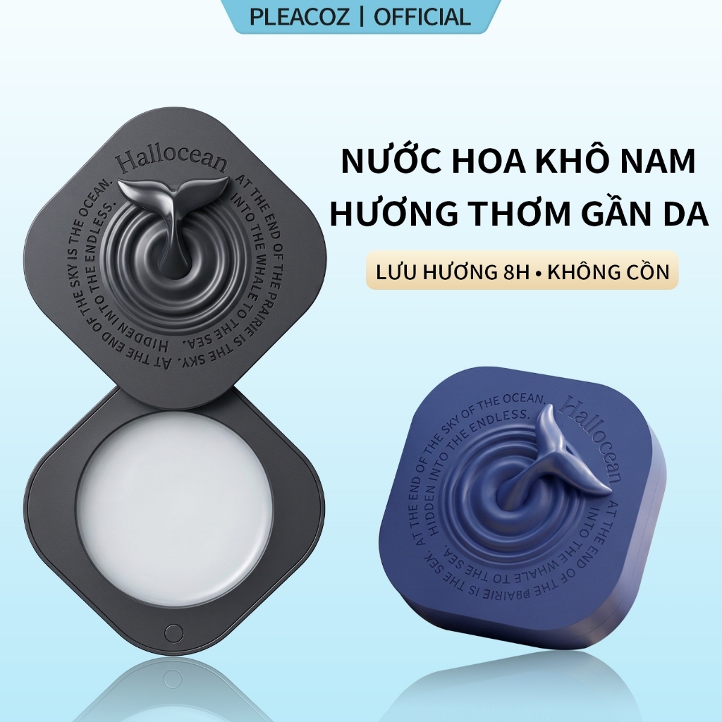 PLEACOZ [Nâng cấp 3.0]Nước Hoa Khô Dạng Sáp Nam 5g Không Cồn Thơm Lâu 12H Hương Gỗ Nam Tính Nước Hoa Nam Mini Bỏ Túi Chính Hãng