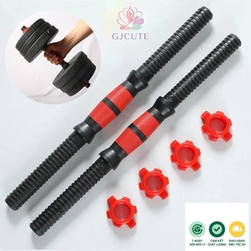 24H SHIP⚡️GJCUTE Bộ Thanh Đòn Tạ Tay 40cm/50cm – Tay Cầm Tạ Lắp Tạ Đĩa Tập Gym, Tập Tay, Vai, Ngực Tại Nhà WTD