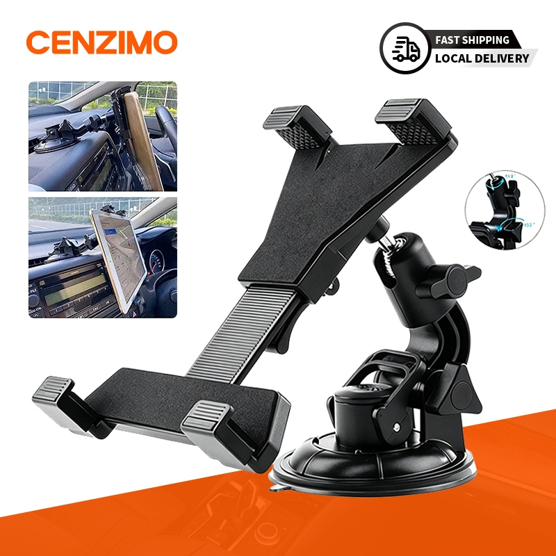 Giá đỡ cốc hút Giá đỡ máy tính bảng đa năng đỡ điện thoại cho tấm chắn gió ô tô Bảng điều khiển Dash, Giá đỡ máy tính bảng xoay 360 độ