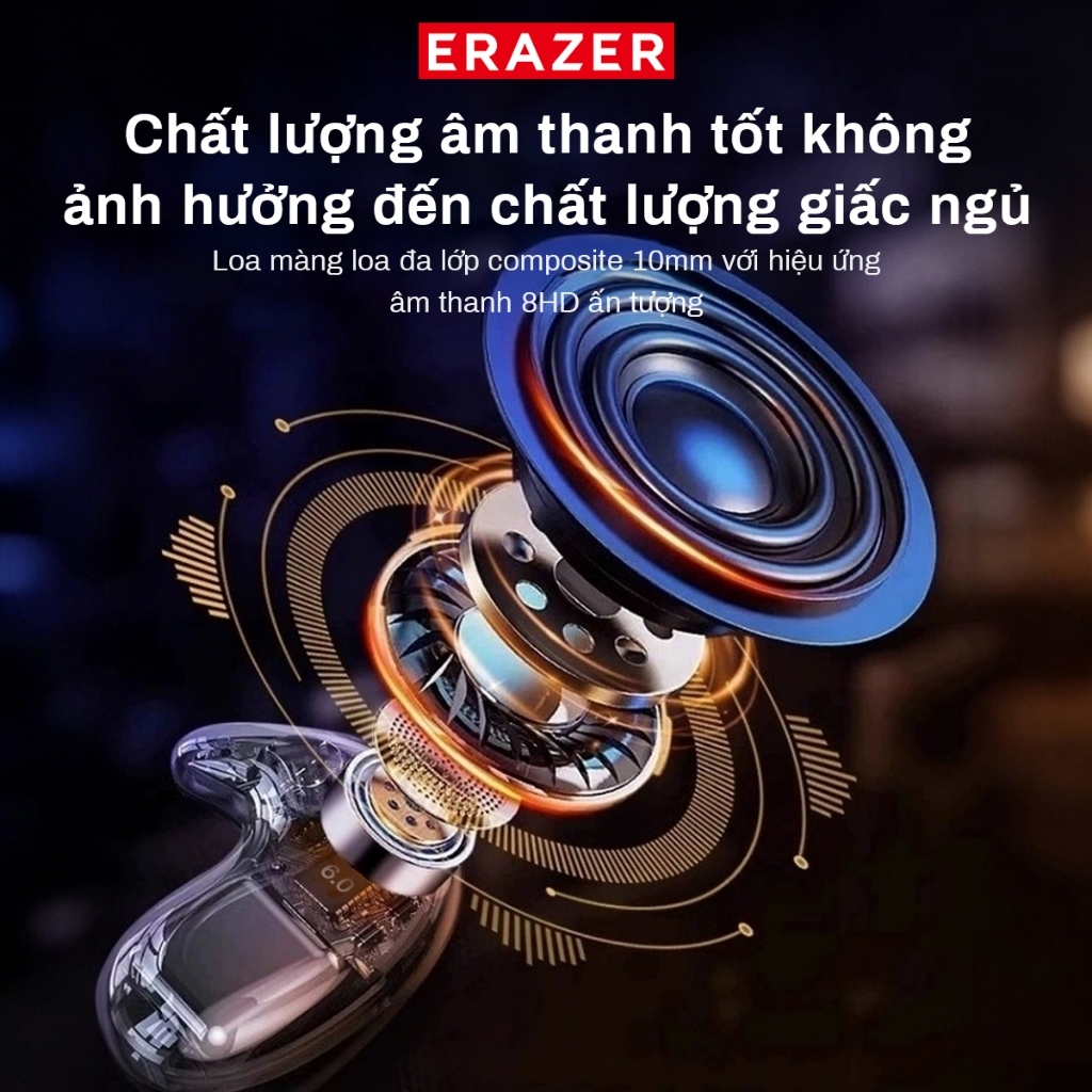 Tai nghe Bluetooth Lenovo ERAZER XF58 LED HIFI V6.0 AI Dịch Tai nghe ENC Tai nghe không dây khử tiếng ồn tự động | BigBuy360 - bigbuy360.vn