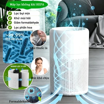[Giao hàng trong ngày] Bộ lọc không khí để bàn Mini mới có bộ lọc HEPA, tinh khiết không khí với hương thơm và Ion âm Máy tính để bàn tại nhà / văn phòng Máy tính để bàn Máy hút bụi Formaldehyde