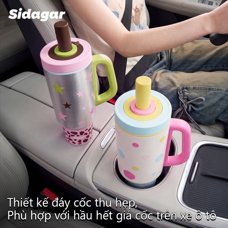 Sidagar Bình giữ nhiệt 1100ml | Mở nắp một chạm | Inox 316L | Phủ gốm sứ bên trong | BigBuy360 - bigbuy360.vn