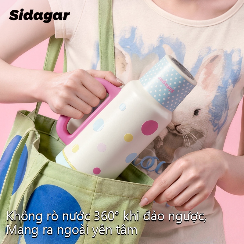 Sidagar Bình giữ nhiệt 1100ml | Mở nắp một chạm | Inox 316L | Phủ gốm sứ bên trong | BigBuy360 - bigbuy360.vn
