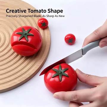 1 Hoạt Hình Cà Chua Hình Mini Dao Mài Di Động Dao Mài Đá Kéo Nhà Bếp Tiện Ích Dụng Cụ Nhà Bếp Dụng Cụ Nhà Bếp