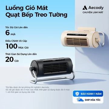 Aecooly Quạt để bàn Quạt treo tường Pin 8000mAh quạt điện cầm tay [Làm mát tối đa 20H] quạt để bàn văn phòng Điều khiển từ xa 100 tốc độ Hẹn giờ 1-12H 360° Quạt dao động di động góc có thể điều chỉnh 