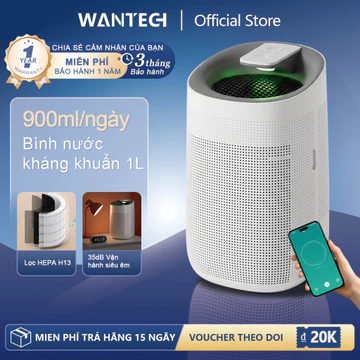 Hysure Máy hút ẩm và máy lọc không khí nối Wifi Máy hút ẩm gia đình phòng ngủ Máy hút ẩm 1000ml