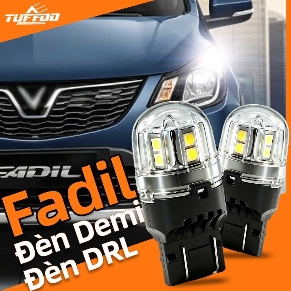 TUFFOO 1 Cặp Fadil Đèn LED Demi / Đèn chạy ban ngày / Đèn DRL T20 7443 Trắng / Xanh băng