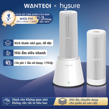 Hysure Máy Hút Ẩm phòng ngủ mini Máy Hút Ẩm Không Khí Gia Đình,Tiệt đối im lặng ,Chống Ẩm TOPX