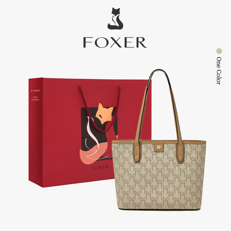 FOXER Túi Tote Nữ Da PVC Thời Trang Văn Phòng Cao Cấp