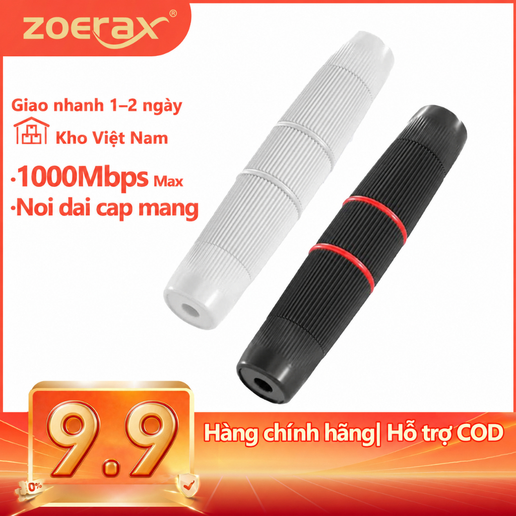 Đầu nối cáp mạng RJ45 ZoeRax Ethernet chống nước Bộ chuyển đổi bộ ghép nối Lan ngoài trời Nữ cho Cat5 Cat6