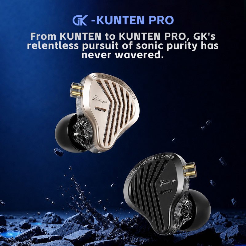 GK-Kunten pro Tai nghe nhét tai HiFi động tần số siêu mỏng Tai nghe màn hình thể thao với cáp có thể thay thế 2PIN | BigBuy360 - bigbuy360.vn