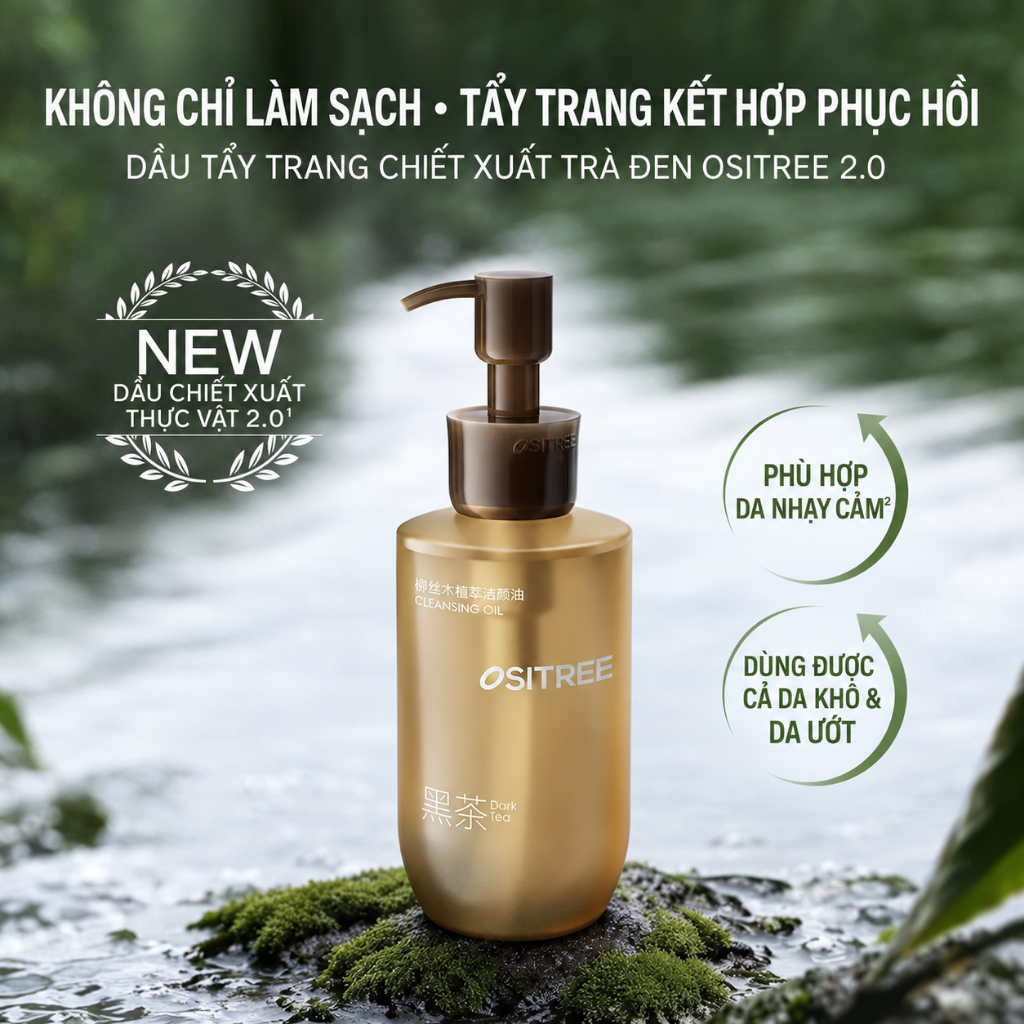 Ositree Dầu tẩy trang dành cho da nhạy cảm, tẩy trang nhẹ nhàng và không gây kích ứng | BigBuy360 - bigbuy360.vn