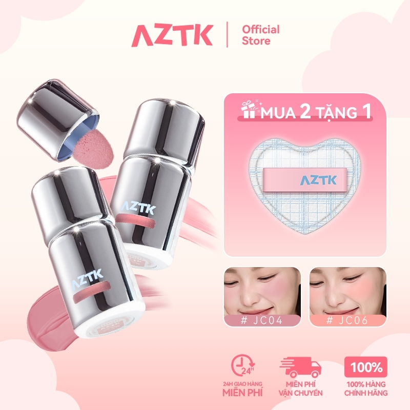 AZTK Má Hồng Kem Dạng Lỏng Tự Nhiên Lâu Trôi Không Thấm Nước 5ml