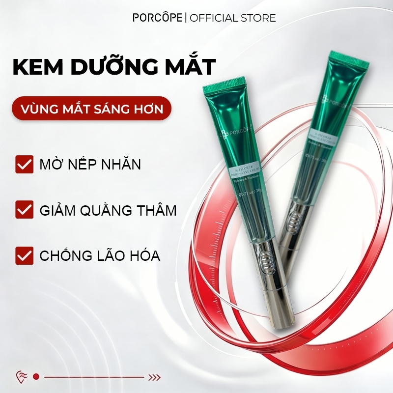 【PORCOPE】Kem dưỡng mắt Chống quầng thâm Giảm nếp nhăn Làm sáng vùng mắt Serum 20g