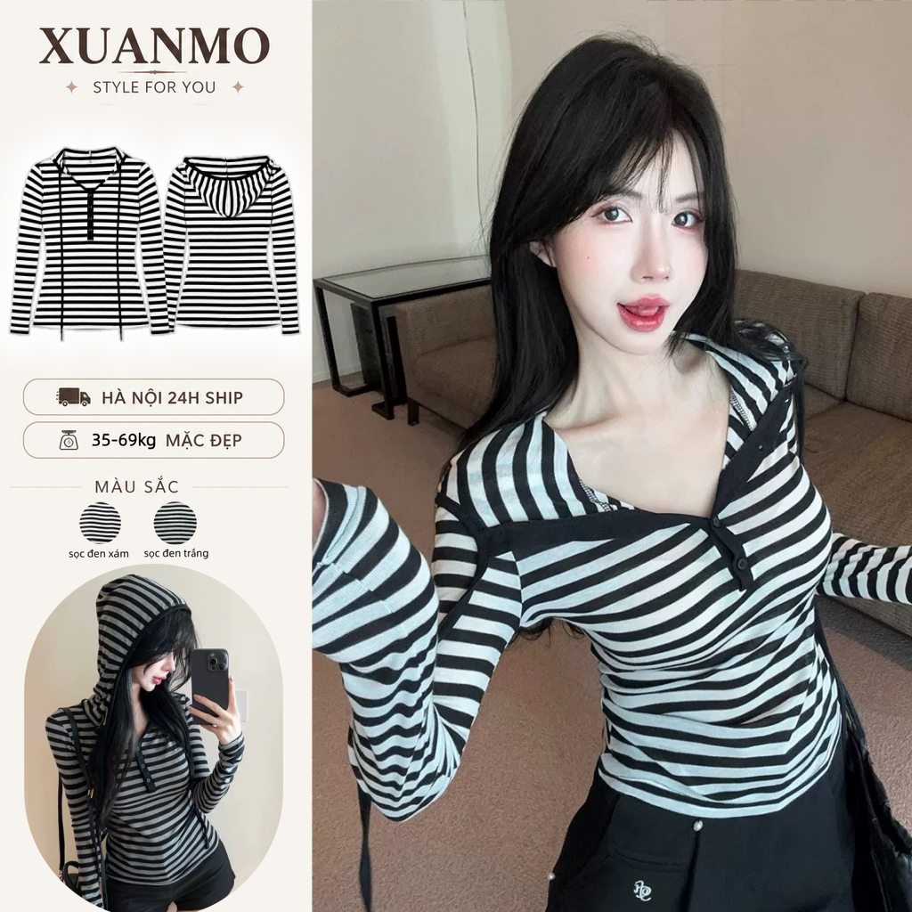 XUANMO Thương hiệu địa phương áo thun Áo om body