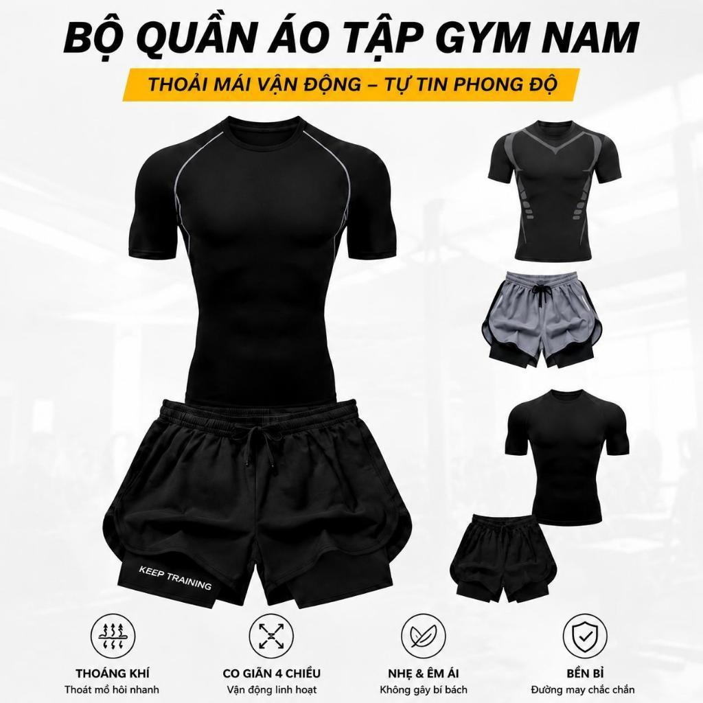 Bộ đồ bơi 2 trong 1 cho nam chống nhìn xuyên thấu, phù hợp bãi biển và bơi lội