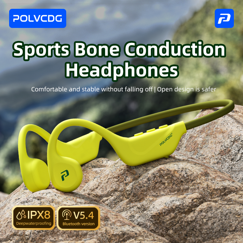 Tai nghe dẫn truyền xương thể thao Polvcdg-X1- Bluetooth 5.4IPX6 Chống mồ hôi Chạy bộ / Thể dục / Yoga / Đi xe đạp Tai nghe màu thể thao có micrô | BigBuy360 - bigbuy360.vn