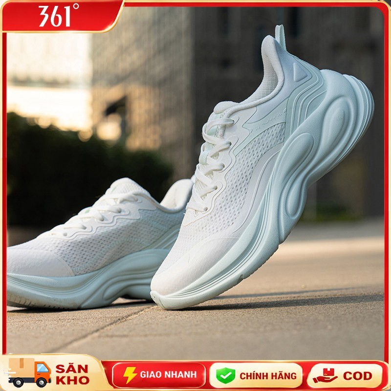 【HÀNG SẴN】361° Giày Chạy Bộ Nữ Mới 2026 Lưới Thoáng Khí QU!KFOAM Siêu Nhẹ Giảm Sốc Đi Bộ Chạy Bộ Nhẹ