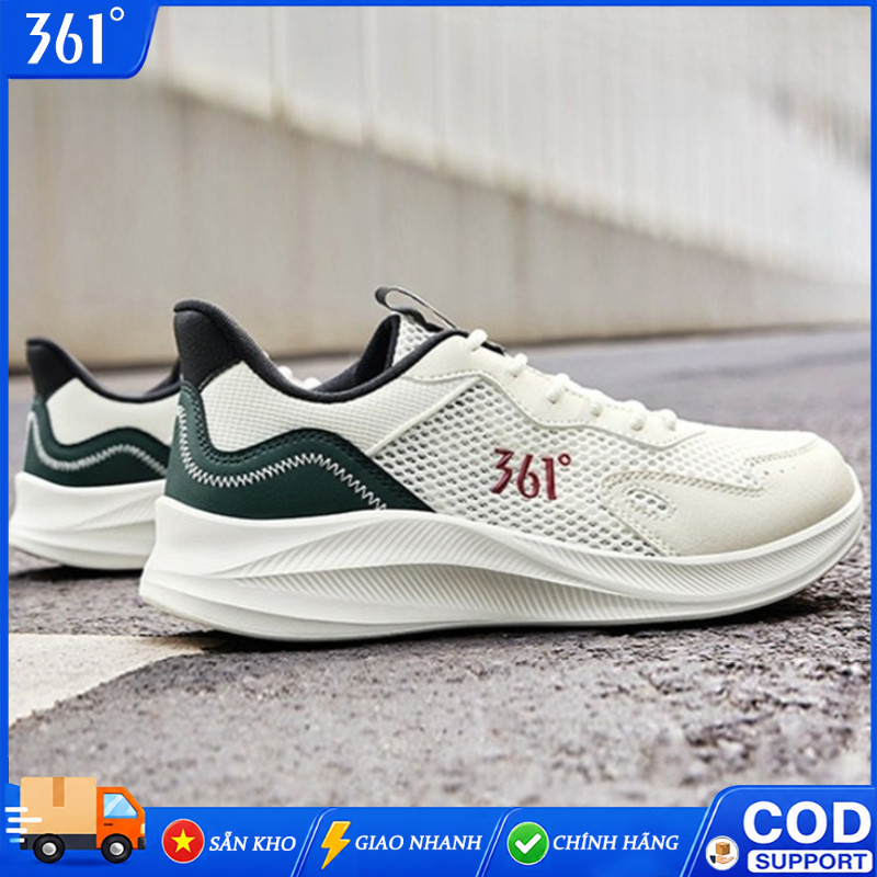361° Giày Thể Thao Nam Mới 2026 Lưới Lỗ Thoáng Khí Siêu Nhẹ Êm Chân Chống Trơn Chạy Bộ Tập Gym Đi Bộ