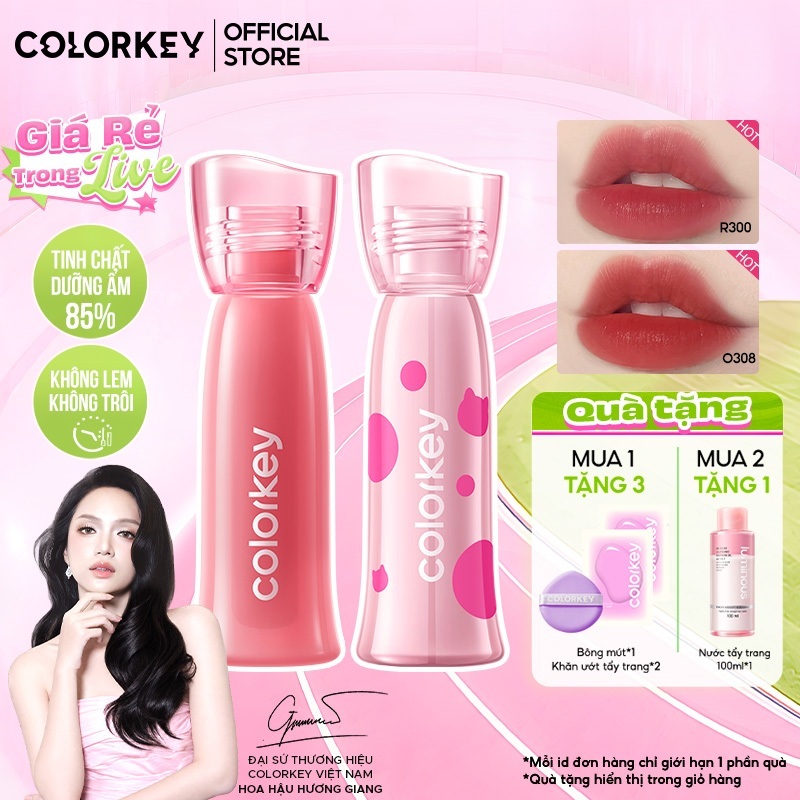 [MUA 2 TẶNG 1] Son Tint Lì COLORKEY Watery Tint, Bền Màu Lâu Trôi, Dưỡng Ẩm Không Dính 2.5g
