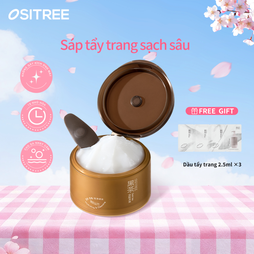 Ositree trà Đen Tẩy Trang Nhẹ Nhàng Làm Sạch Sâu Mắt, môi và mặt mà không gây kích ứng thực sự 120ml | BigBuy360 - bigbuy360.vn