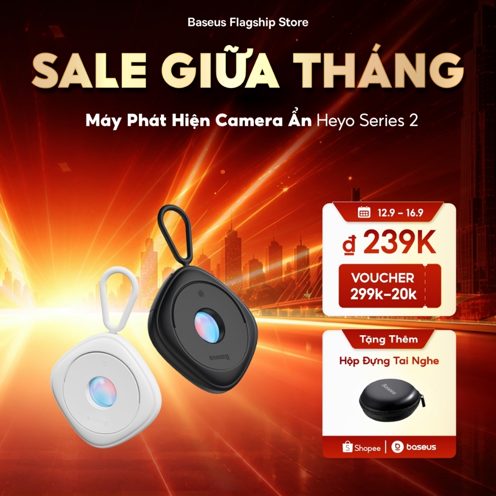 Baseus Thiết Bị Phát Hiện Camera Chống Nhìn Trộm Thế Hệ MỚI