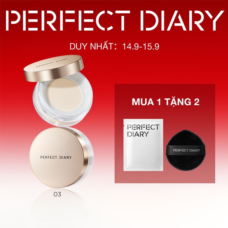 Phấn phủ PERFECT DIARY PerfectStay  kiềm dầu chống thấm nước kiểm soát dầu 4 màu tùy chọn chuyên dụng 7g