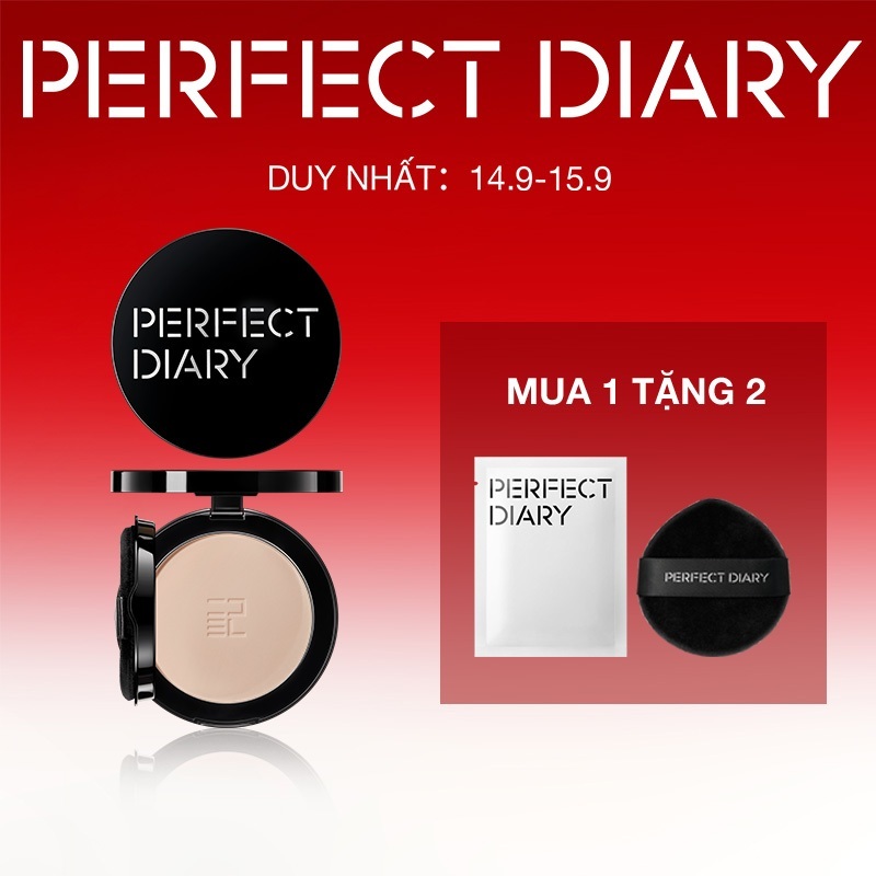 CHỐNG NẮNG HIỆU QUẢ - DẶM NỀN THUẬN TIỆN Phấn Phủ Chống Nắng Perfect Diary Velvet SPF30 PA+++