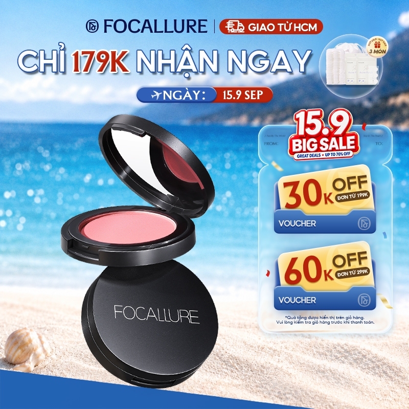 Phấn má hồng FOCALLURE 11 màu sắc tùy chọn trang điểm tự nhiên thời trang 2.8g
