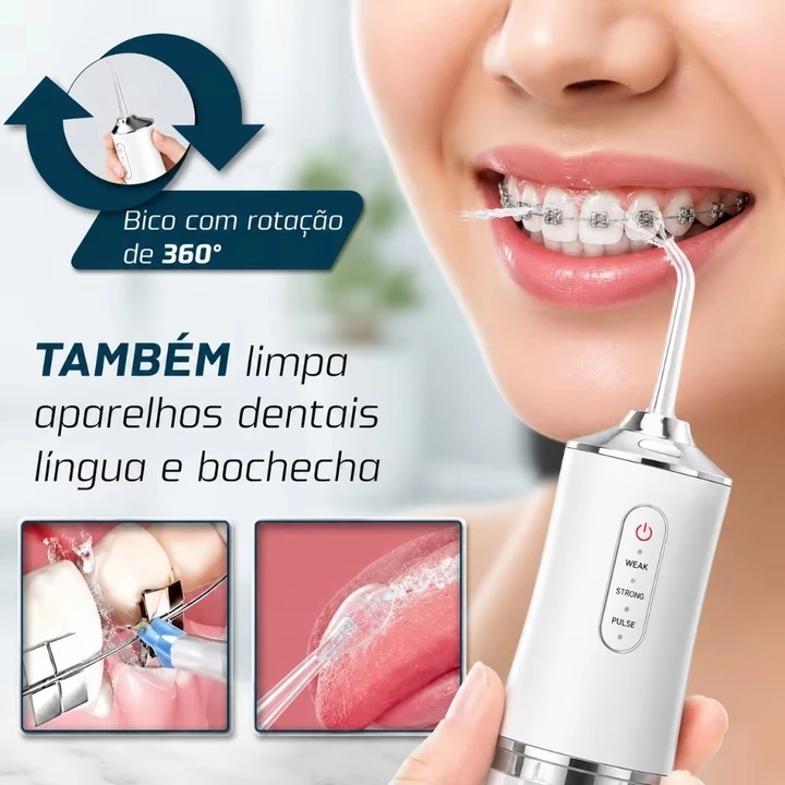 Dụng cụ nha khoa nước điện thông minh, loại bỏ mùi hôi miệng, dụng cụ nha khoa chống nước IPX7 Máy tăm nước nha khoa cầm tay, máy làm sạch kẽ răng, má – 3