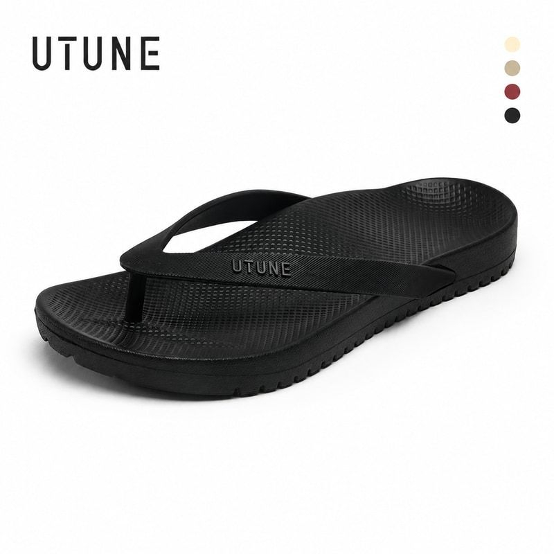 UTUNE Dép Xỏ Ngón Nam Hỗ Trợ Vòm Chân EVA Chống Trượt Đế Mềm Giảm Chấn Hỗ Trợ Bàn Chân Bẹt Giảm Mỏi Dép Đi Biển Casual
