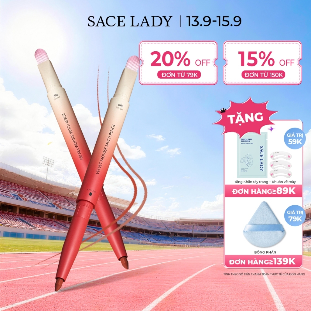 Chì Kẻ Viền Môi SACE LADY Bút kẻ môi Sắc Tố Cao Kết cấu mịn màng Trang Điểm Cho Nữ