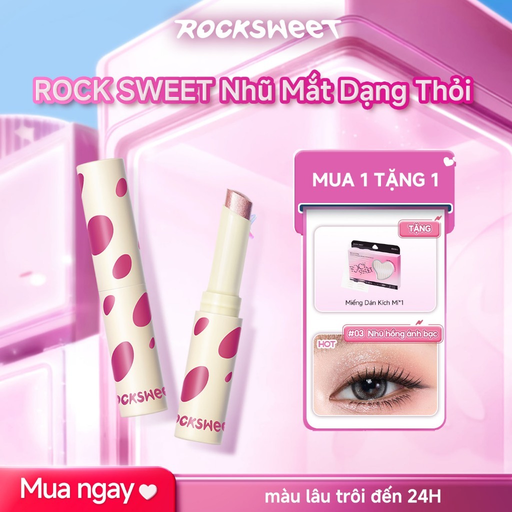 【NEW】ROCKSWEET Bút Mắt Nhũ Lấp Lánh – Chống Nước, Lâu Trôi, Dễ Sử Dụng Cho Người Mới Trang Điểm