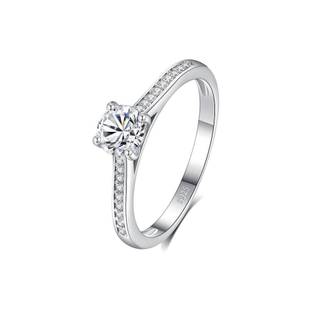 Nhẫn hình bầu dục toàn bộ Moissanite 0,5 / 1,0 ct dành cho nữ, Nhẫn kim cương đính hôn đám cưới bằng bạc 925 sang trọng với chứng nhận Moissanite