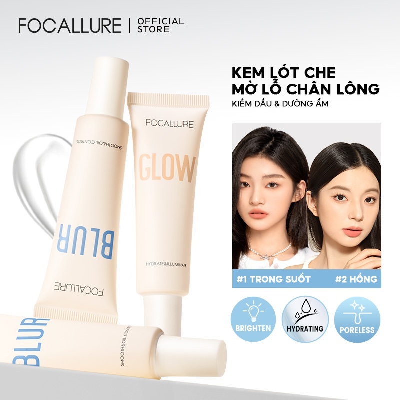 Kem Lót Trang Điểm FOCALLURE Kiềm Dầu Nâng Tông Che Lỗ Chân Lông/Làm Mềm Mịn Da 25g