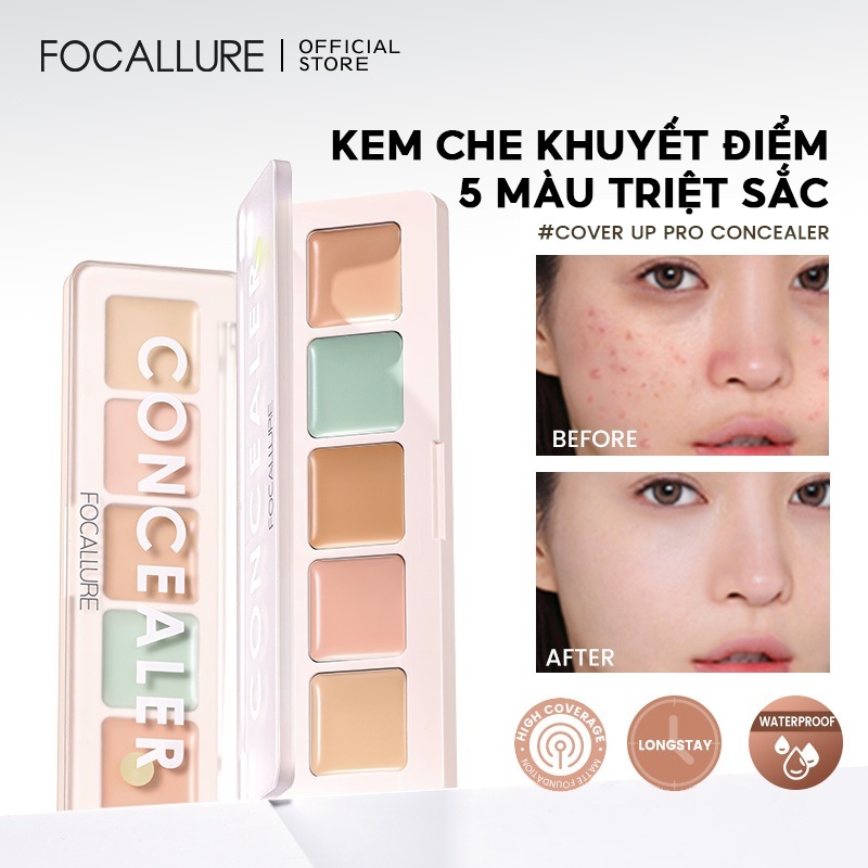 Bảng Kem Che Khuyết Điểm Focallure Độ Che Phủ Cao Chống Nước Lâu Trôi