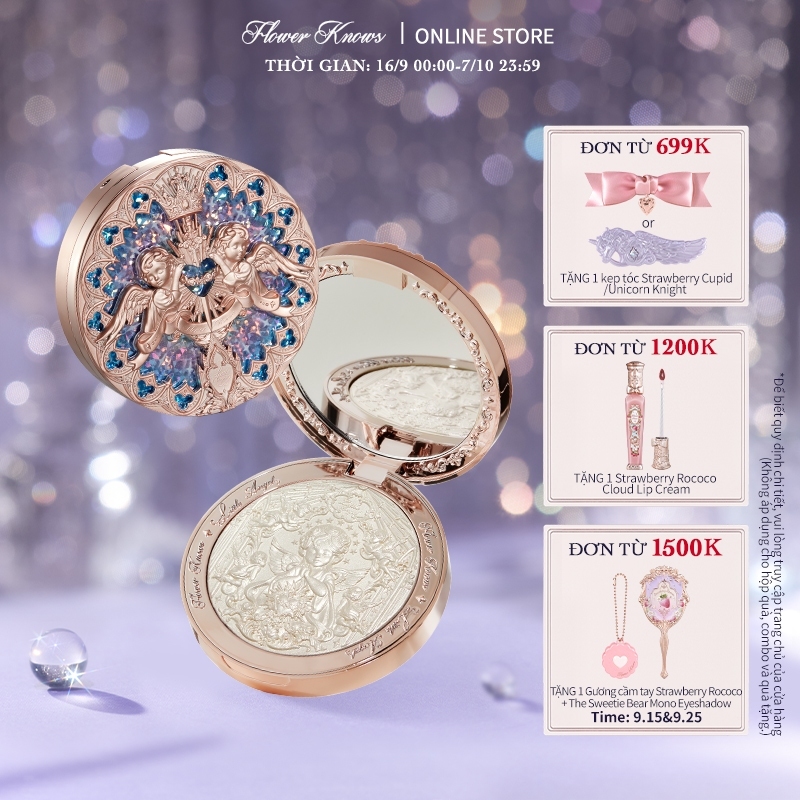 Phấn bắt sáng dập nổi FLOWER KNOWS bộ sưu tập Little Angel 8g