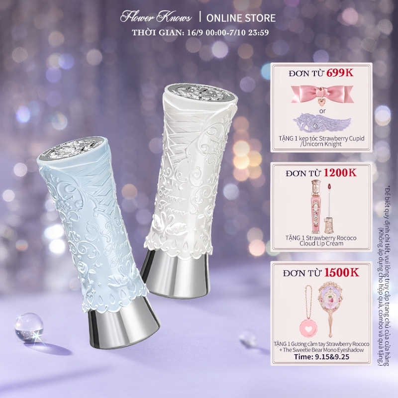 Flower knows Son Môi Trang Điểm Sắc Tố Cao Hình Thiên Nga Ba Lê 3.5g